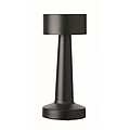 Nabíjateľná kovová stolná lampa, čierna