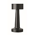 Nabíjateľná kovová stolná lampa, čierna