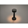 Nabíjateľná kovová stolná lampa, čierna