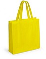 Nákupná polaminovaná taška z netkanej textílie, 110 g/m2, 380x380x125mm, žltá
