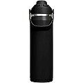 Nerezová fľaša na vodu so závitovým uzáverom 750ml, čierna