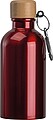 Nerezová fľaša s karabínou 400 ml, červená