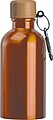 Nerezová fľaša s karabínou 400 ml, oranžová