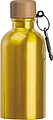 Nerezová fľaša s karabínou 400 ml, žltá