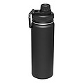 Nerezová termofľaša 600ml, s čiernym viečkom, čierna