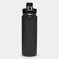 Nerezová termofľaša 600ml, s čiernym viečkom, čierna
