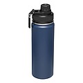Nerezová termofľaša 600ml, s čiernym viečkom, tmavomodrá