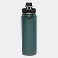 Nerezová termofľaša 600ml, s čiernym viečkom, tmavozelená