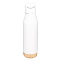 Nerezová termoska s bambusovým dnom, objem 500 ml, biela