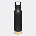 Nerezová termoska s bambusovým dnom, objem 500 ml, čierna