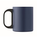 Nerezový hrnček, 300 ml, s čiernym plastovým uchom, tmavomodrý