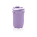 Nerezový hrnček s viečkom, 300 ml, svetlofialová
