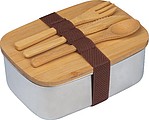 Nerezový obedový box s bambusovým vekom