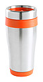 Nerezový termohrnček, 450ml, oranžové detaily