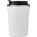 Nerezový vákuový termohrnček s pevným uzáverom, objem 360 ml, biela