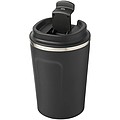 Nerezový vákuový termohrnček s pevným uzáverom, objem 360 ml, čierna