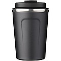 Nerezový vákuový termohrnček s pevným uzáverom, objem 360 ml, čierna