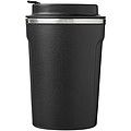 Nerezový vákuový termohrnček s pevným uzáverom, objem 360 ml, čierna
