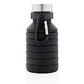 Nespretoková silikónová skladacia fľaša, čierna