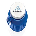 Nespretoková silikónová skladacia fľaša, modrá