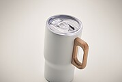 NUNU Dvojstenný hrnček z recyklovanej nerezovej ocele, 350 ml, biela