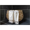 Originalhome prehoz alebo uterák z recyklovaného materiálu, 85 × 175 cm, krémová biela