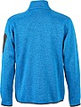 Pánska fleecová bunda James Nicholson knit fleece jacket men, kráľovská modrá/červená, veľ. L