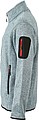 Pánska fleecová bunda James Nicholson knit fleece jacket men, sivá/červená, veľ. L