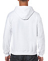 Pánska mikina GILDAN HEAVY BLEND ADULT FULL ZIP HOODED 271g, biela, 2XL