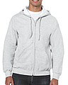 Pánska mikina GILDAN HEAVY BLEND ADULT FULL ZIP HOODED 271g, svetlo sivá, 2XL
