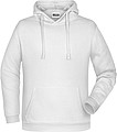 Pánska mikina s kapucňou James Nicholson sweat hoodie men, biela, vel. M