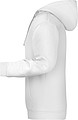 Pánska mikina s kapucňou James Nicholson sweat hoodie men, biela, vel. M