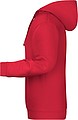 Pánska mikina s kapucňou James Nicholson sweat hoodie men, červená, vel. M