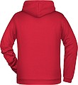 Pánska mikina s kapucňou James Nicholson sweat hoodie men, červená, vel. M
