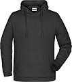 Pánska mikina s kapucňou James Nicholson sweat hoodie men, čierna, veľ. M