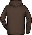 Pánska mikina s kapucňou James Nicholson sweat hoodie men, hnedá, vel. M
