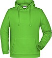Pánska mikina s kapucňou James Nicholson sweat hoodie men, jasne zelená, veľ. 4XL
