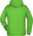Pánska mikina s kapucňou James Nicholson sweat hoodie men, jasne zelená, veľ. 4XL