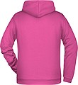 Pánska mikina s kapucňou James Nicholson sweat hoodie men, ružová, veľ. XL