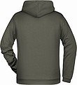 Pánska mikina s kapucňou James Nicholson sweat hoodie men, sivá, veľ. XXL