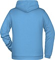 Pánska mikina s kapucňou James Nicholson sweat hoodie men, svetlomodrá, veľ. L