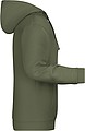 Pánska mikina s kapucňou James Nicholson sweat hoodie men, tmavá zelená vojenská, veľ. L