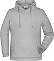 Pánska mikina s kapucňou James Nicholson sweat hoodie men, tmavosivý melír, veľ. M