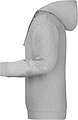 Pánska mikina s kapucňou James Nicholson sweat hoodie men, tmavosivý melír, veľ. M