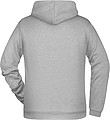 Pánska mikina s kapucňou James Nicholson sweat hoodie men, tmavosivý melír, veľ. M