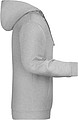 Pánska mikina s kapucňou James Nicholson sweat hoodie men, tmavosivý melír, veľ. M