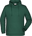 Pánska mikina s kapucňou James Nicholson sweat hoodie men, tmavozelená, veľ. M