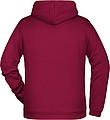 Pánska mikina s kapucňou James Nicholson sweat hoodie men, vínová, veľ. M