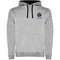 Pánska mikina s kapucňou ROLY URBAN, sivá s čiernymi doplnkami, 4XL