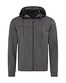 Pánska mikina STEDMAN RECYCLED SCUBA JACKET MEN, antracitový melír, S